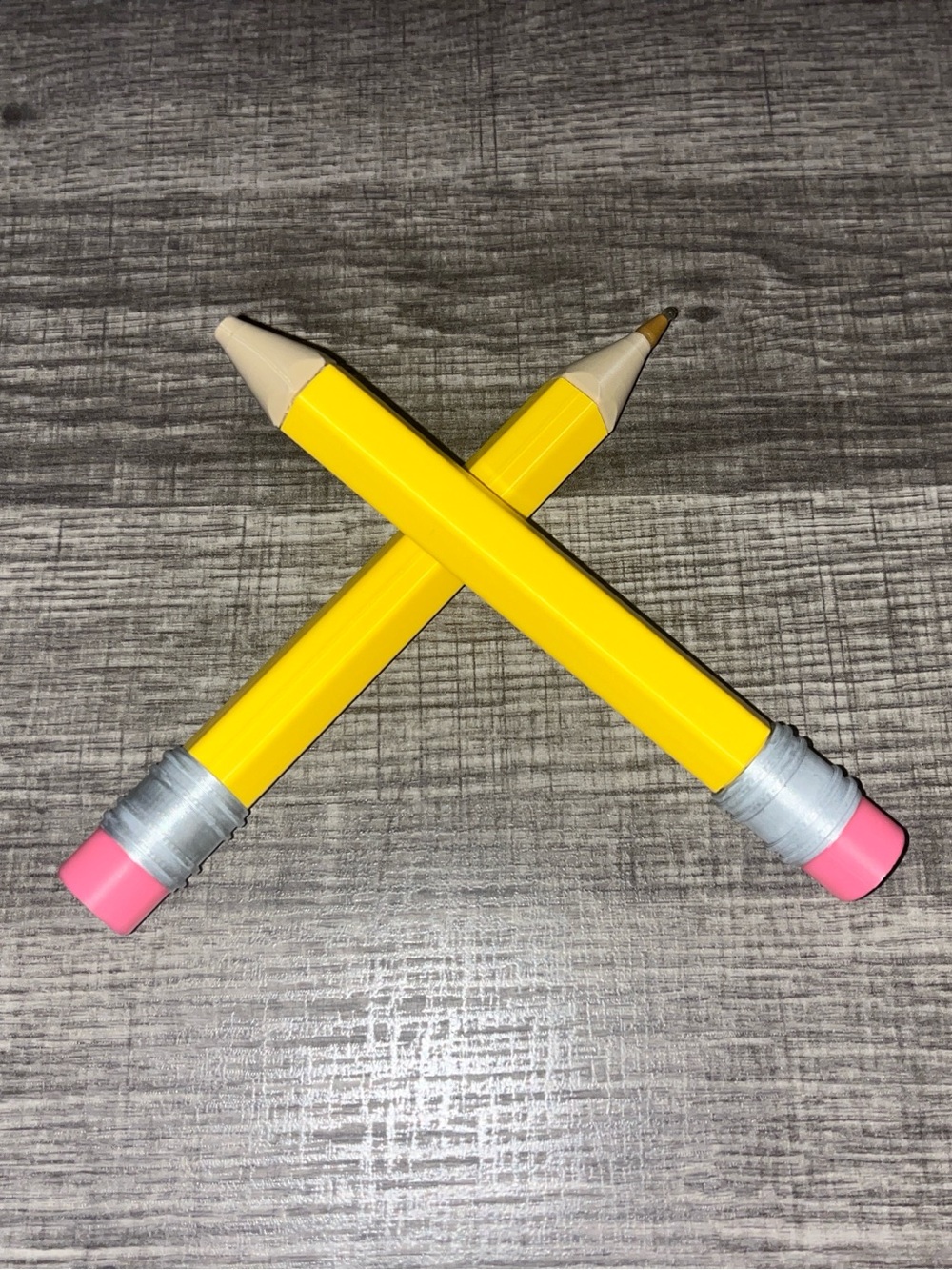 1 Jumbo Yellow Pencil with Pink Eraser 3D printed